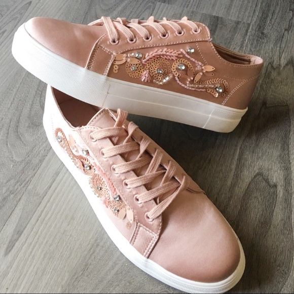 Steve Madden Shoes - STEVE MADDEN GIRL SNEAKER SATIN Pink - NEW